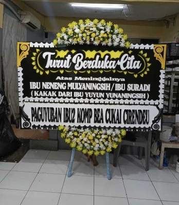 Papan Bunga di Sentul Nirwana